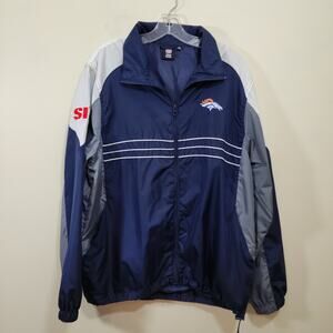 NFL team apparel Reebok Denver Broncos men's windbreaker jacket men's size Large